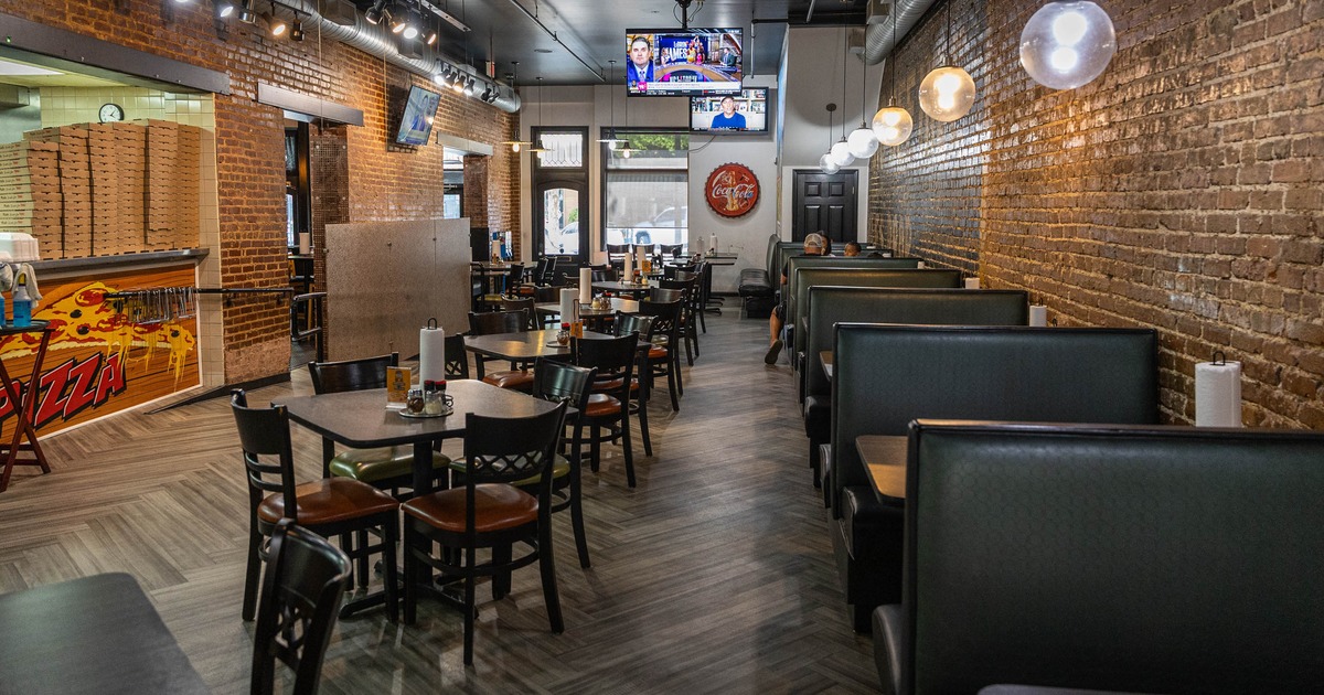 Interior, tables and seats