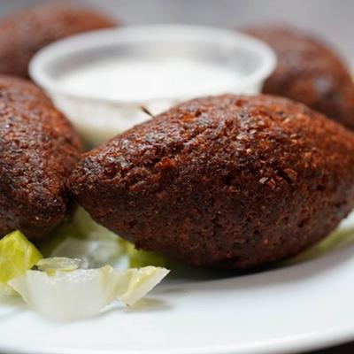 Ground beef Kibbeh.