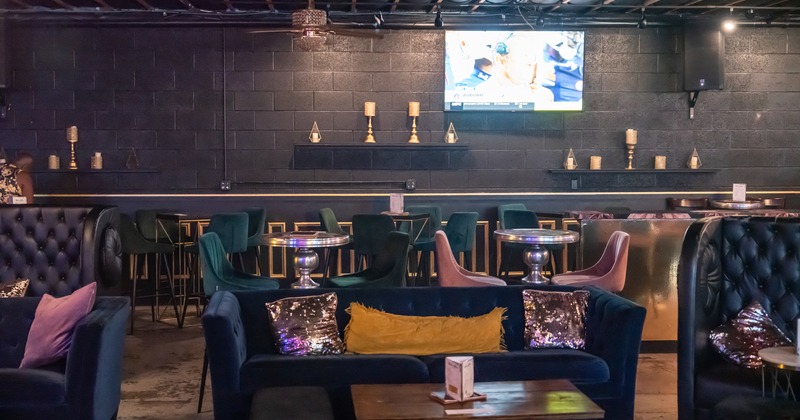 Couch in seating area