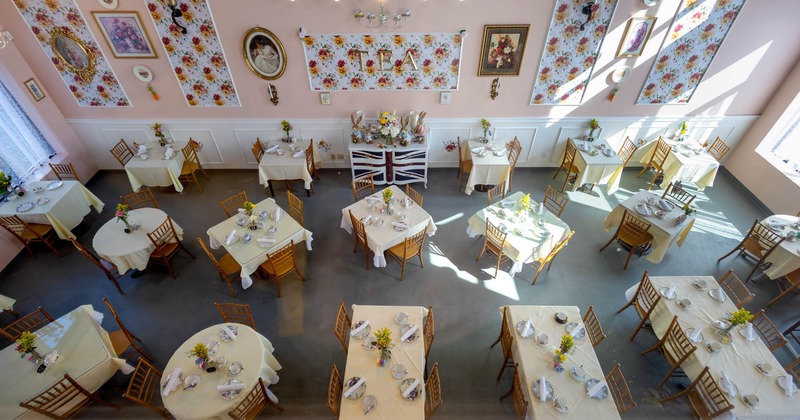 Interior tables ready for guests