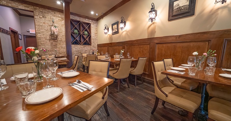 Dining tables ready for guests