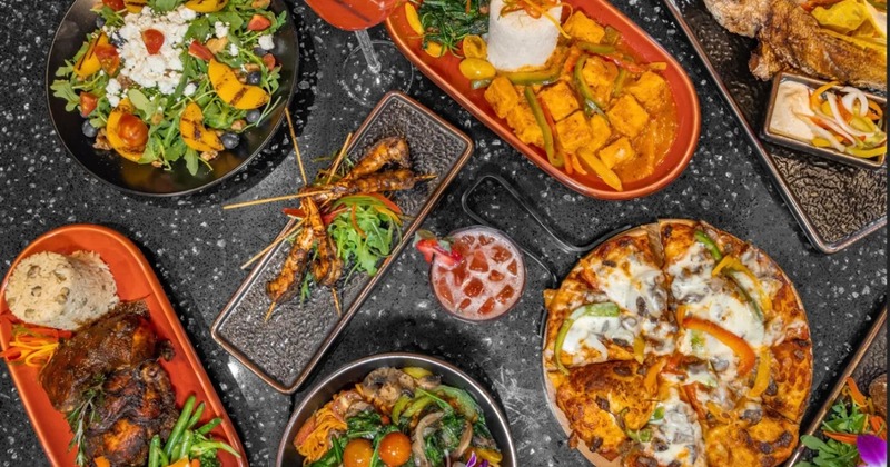 Assorted food dishes