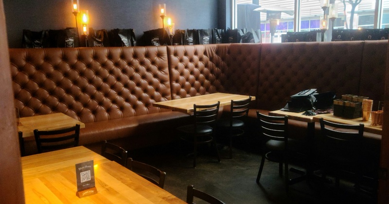 Interior, corner booth area