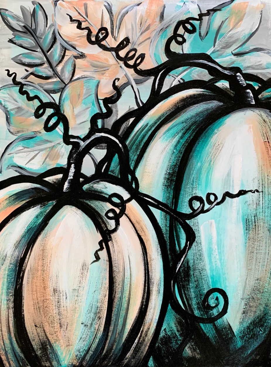 Paint Nite: Vintage Pumpkins event photo