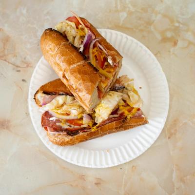Italian sub sandwich.