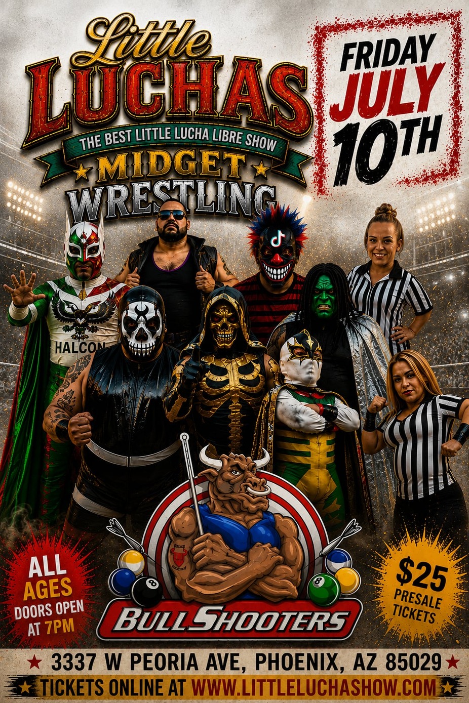 Little Lucha Midget Wrestling - all ages event photo
