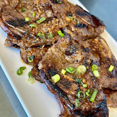 Wood fired Kalbi rib appetizer - Sierra Grill, Lenexa City Center.
