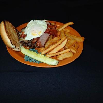 Bobs Your Uncle burger with side of fries