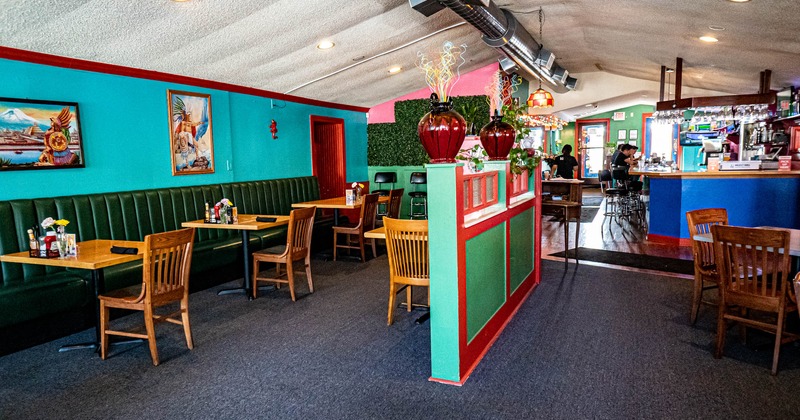 Interior, tables and chairs