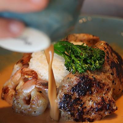 Rama Curry dish, closeup.