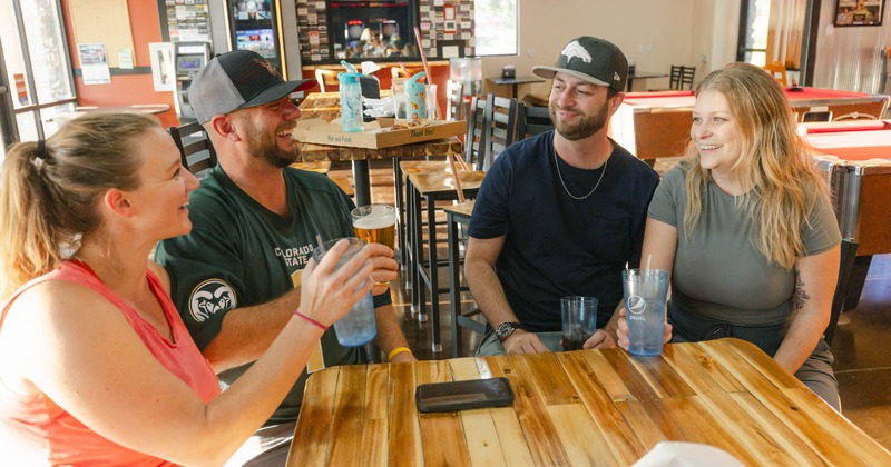 Interior with guests