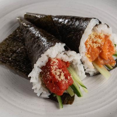 SpiceyTuna and Salmon Rolls.