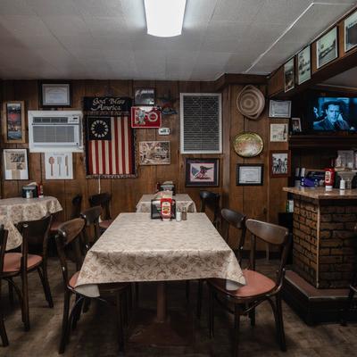 Interior, dining area.