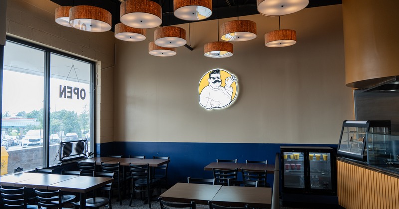 Interior, bar and dining area