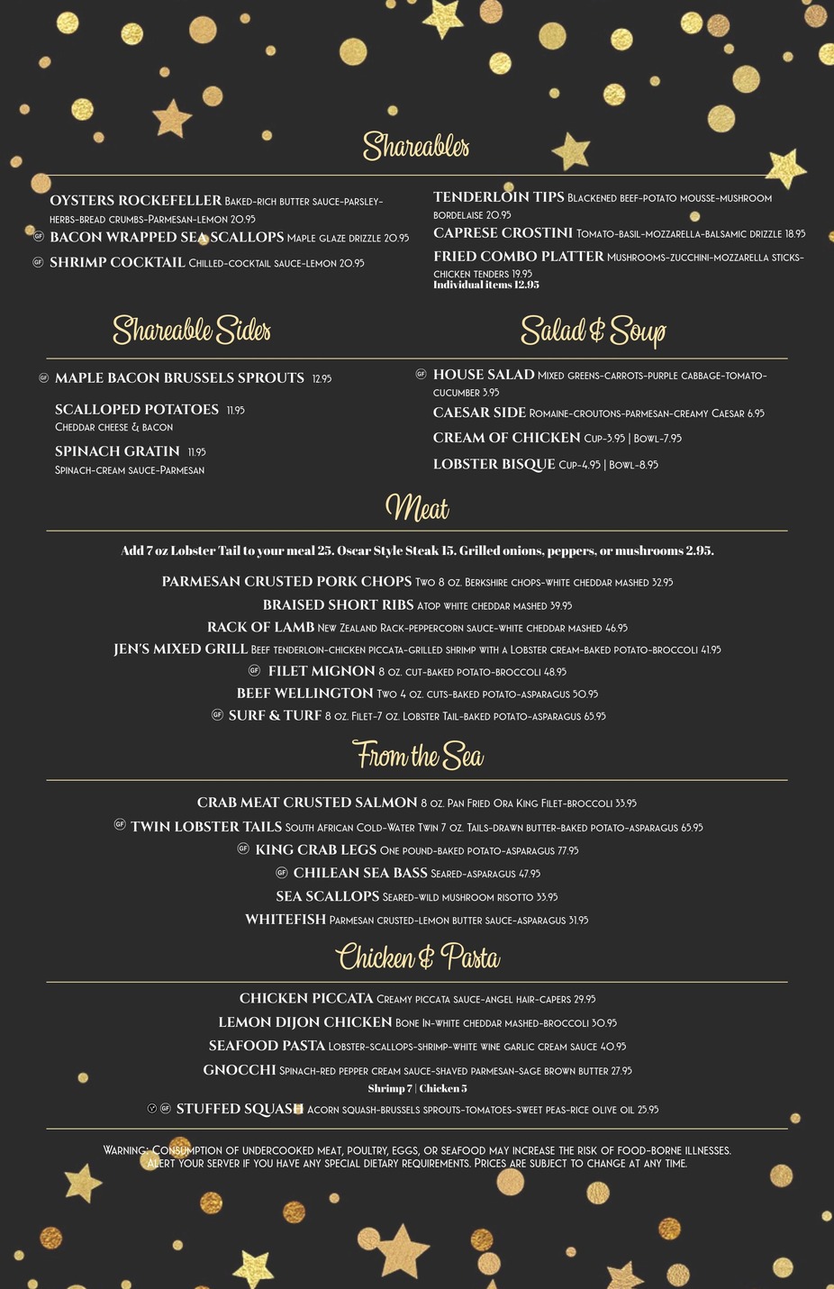 New Year's Eve Menu event photo