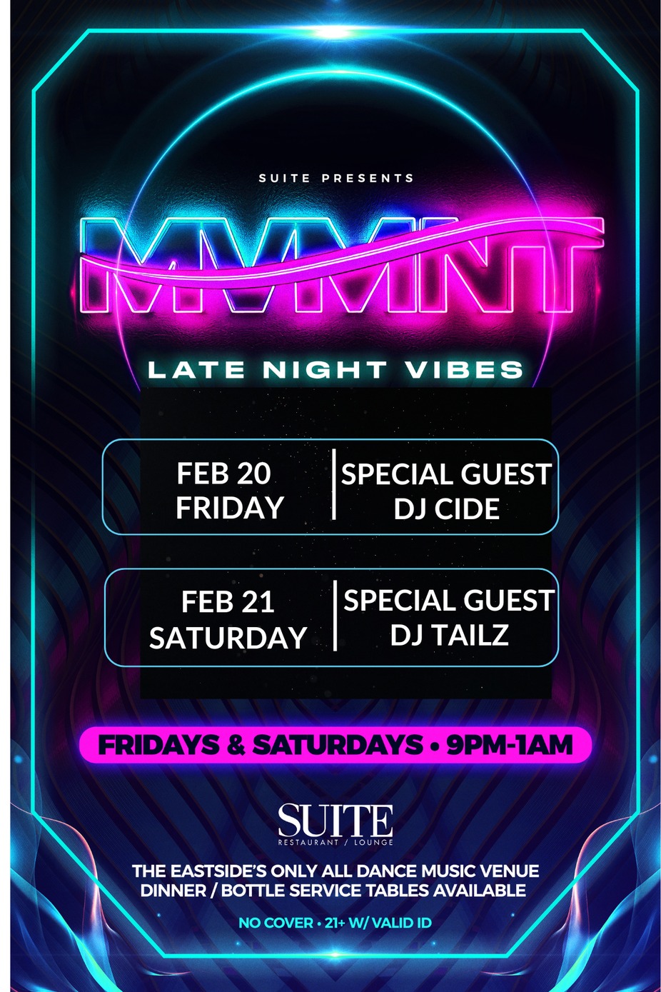 MVMNT ~ DJ's & Dancing at Suite! event photo