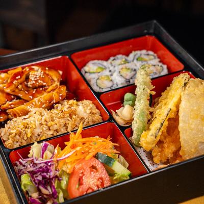 Chicken teriyaki lunch box.