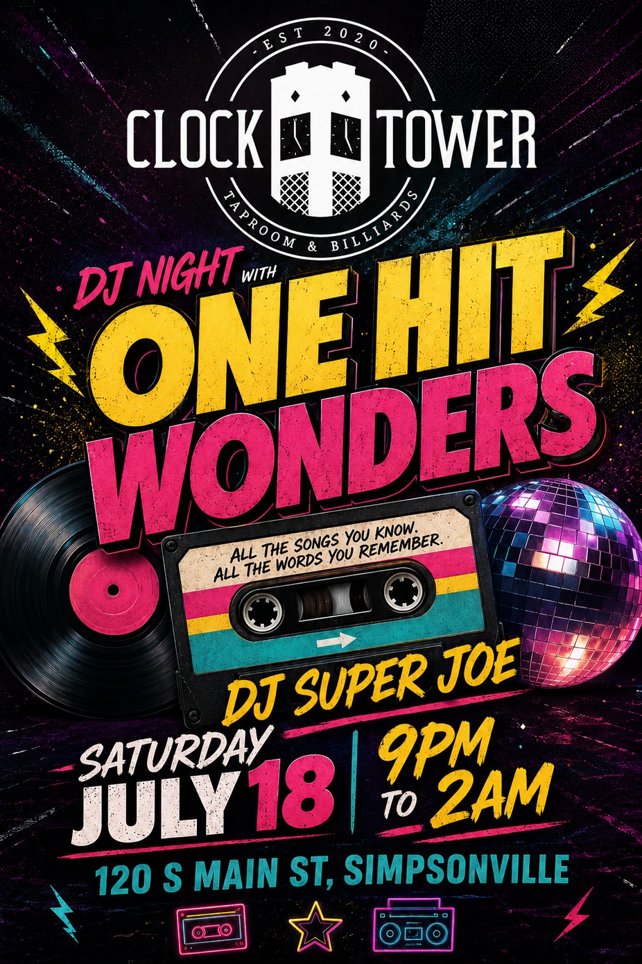 ONE HIT WONDERS PARTY event photo