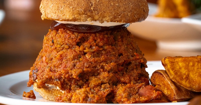 Sloppy Joe, with ground lentils