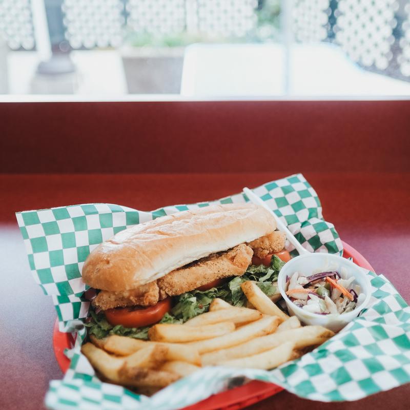 menu item 12 of 13, Chicken Po'Boy