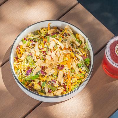 Served Asian chicken salad.