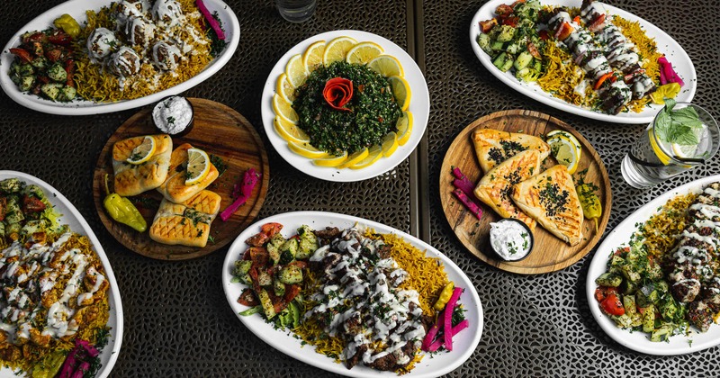 Assorted food dishes