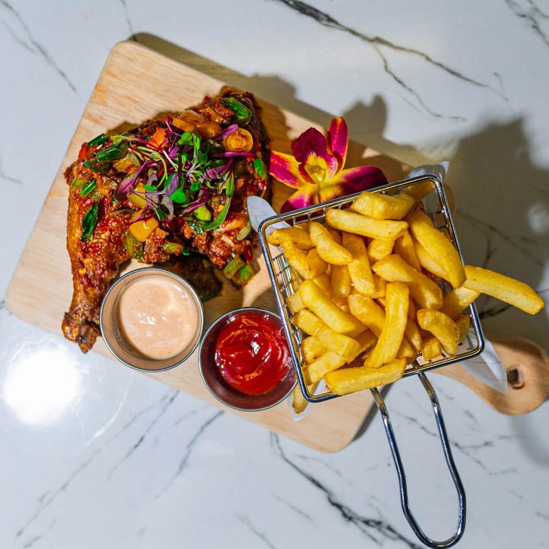 chicken and fries photo