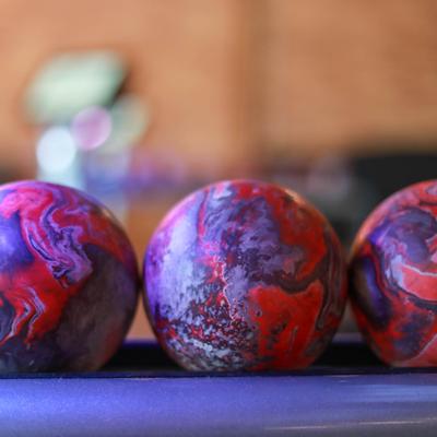 Bowling balls.