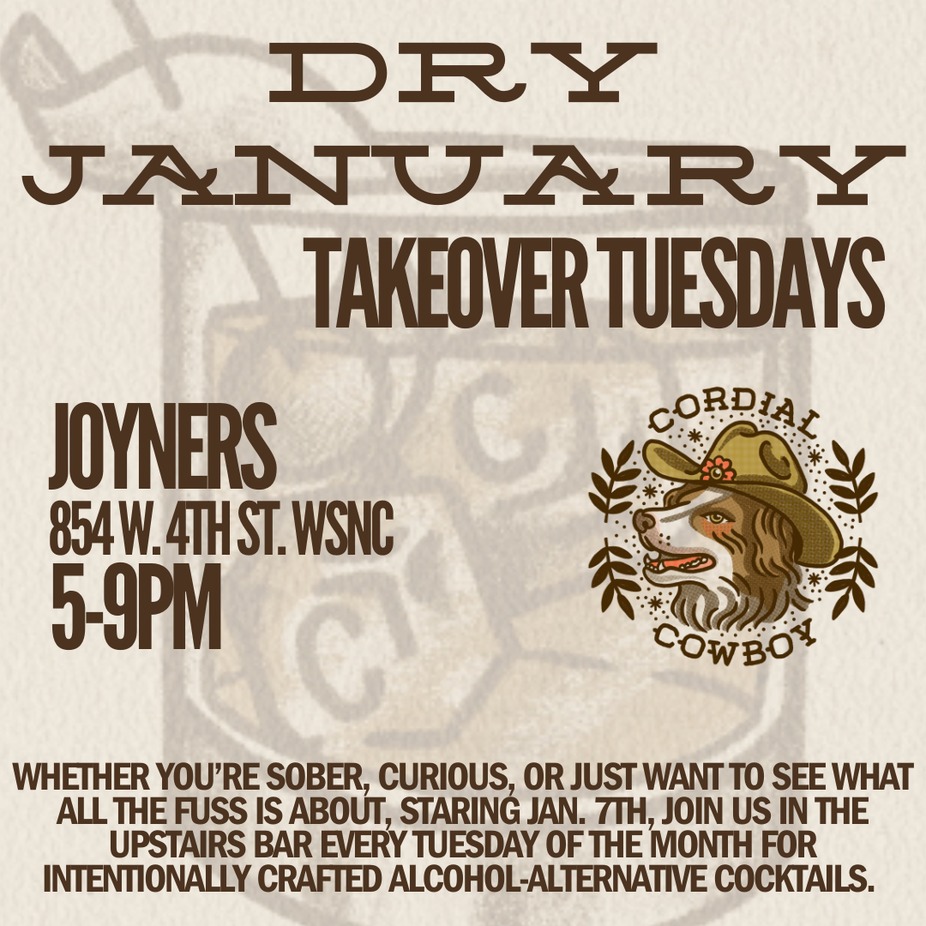 Cordial Cowboy Dry January Takeover Tuesdays event photo