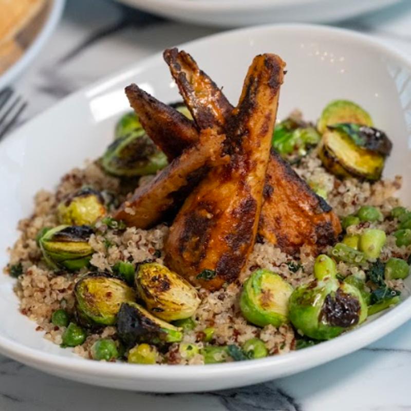 Smoky Chipotle Chicken, Roasted Brussels & Quinoa photo