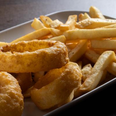 Onion Rings and fries.