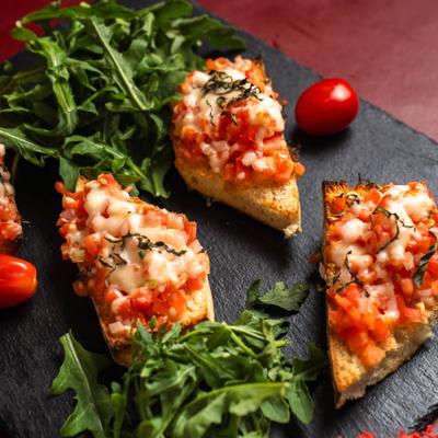 Bruschetta, served.