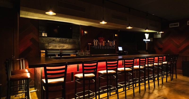 Interior, a bar with bar stools