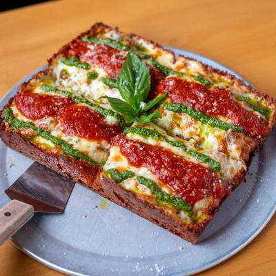 The Gran - Ma Detroit pizza.