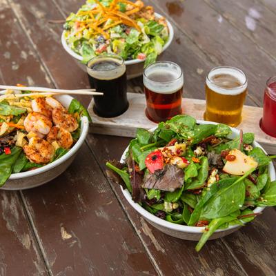 Salad options available.