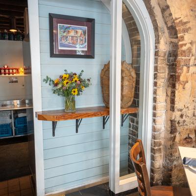 The restaurant's interior.