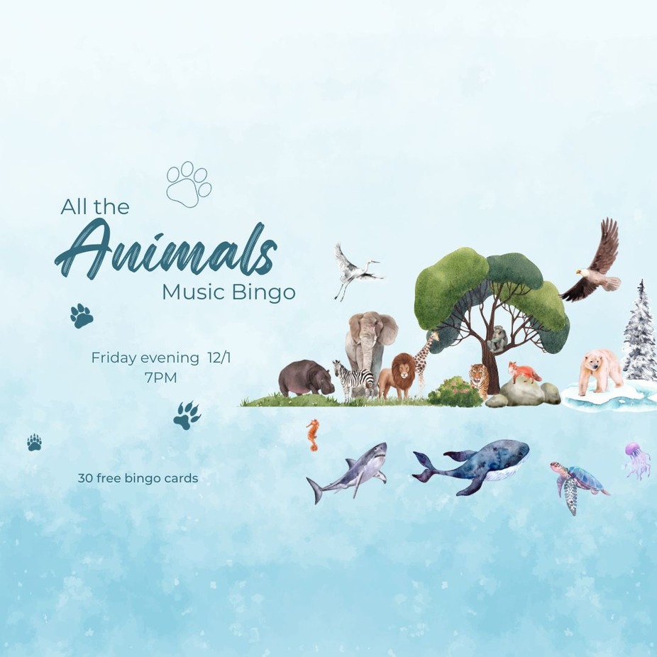 Music Bingo: All The Animals Edition! event photo
