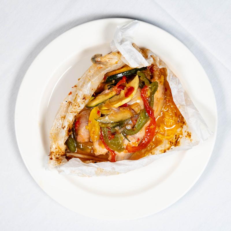 menu item 18 of 25, Snapper in Parchment Bag
