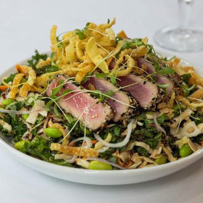 Sesame Crusted Ahi Tuna Power Bowl.