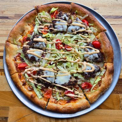 Whole Smashburger Pie, top view.