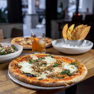 Various food on the table.