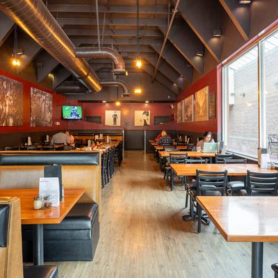 Interior, dining area.