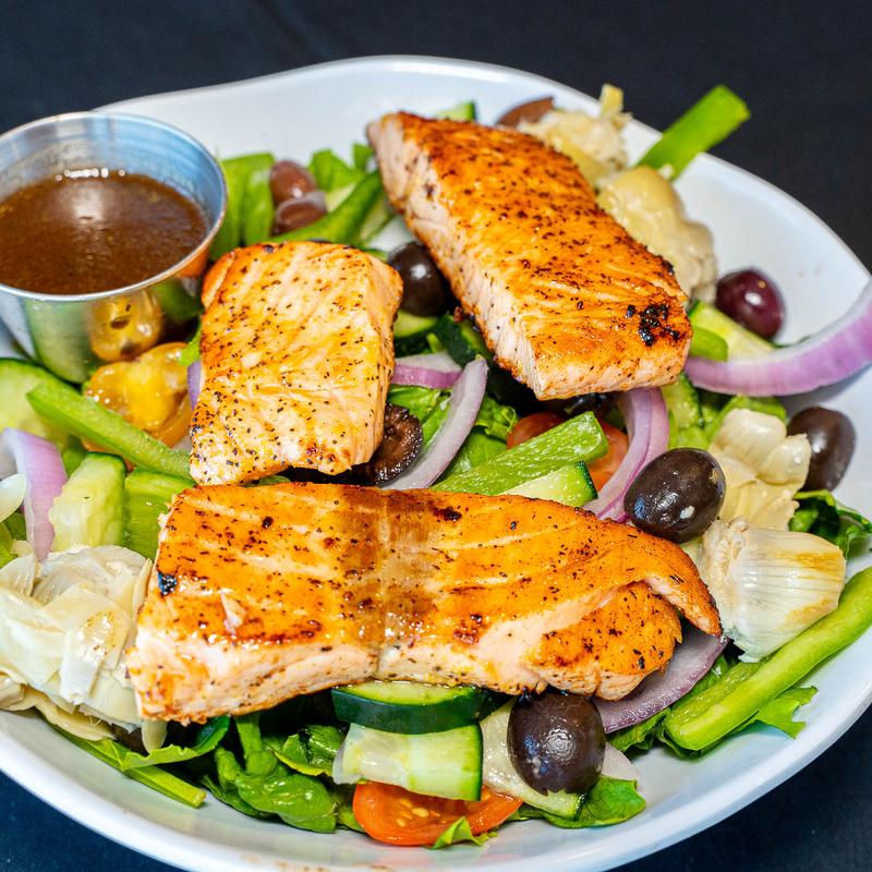 menu item 23 of 43, Grilled Salmon Salad (GF)
