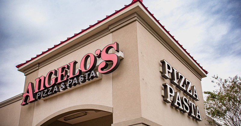 Exterior, restaurant building with the logo