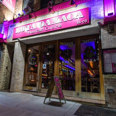 The entrance to the restaurant.