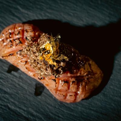 Served sushi, top view.