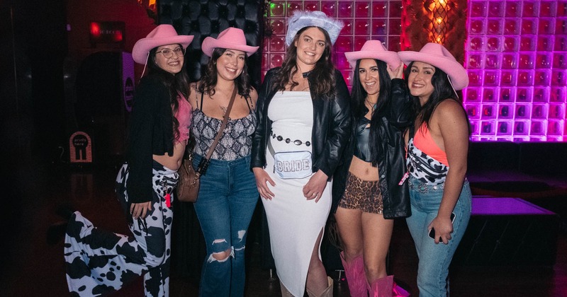 People posing for the camera