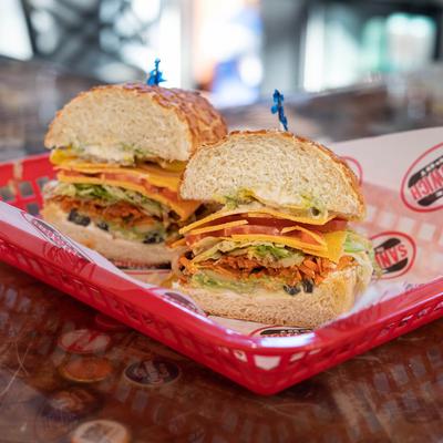 The Mean Lean Veggie Machine Sandwich.