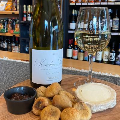 White wine and figs.