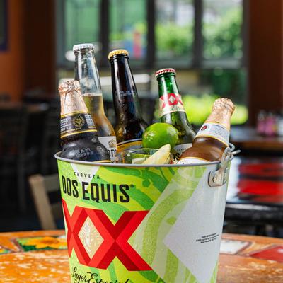 Mexican beer bucket.